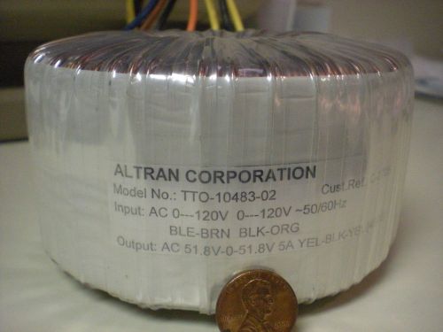 Toroid  power transformer  120/240 v  ( box of 2 transformers )   approx  500va for sale