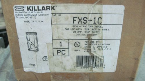 NIB KILLARK #FXS-1C 20 AMP SNAP SWITCH HAZARDOUS LOCATIONS EXPLOSION PROOF