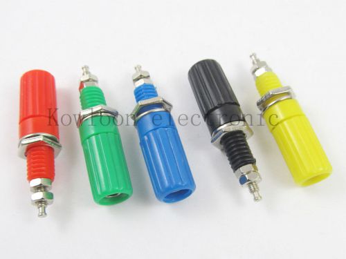 5pcs Binding Post Speaker Cable Amplifier 4mm Banana Plug Jack Connector 5 COLOR