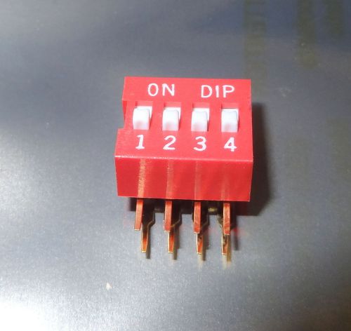 2 pcs, 4-pos DIP Switches, Vertical mount.