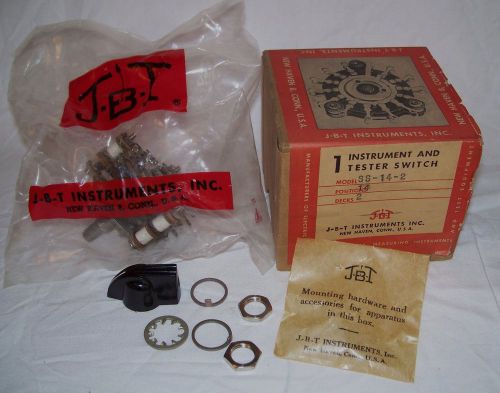 NOS JBT Instrument &amp; Tester Rotary Selector Switch SS-14-2,2 Decks, 14 Positions