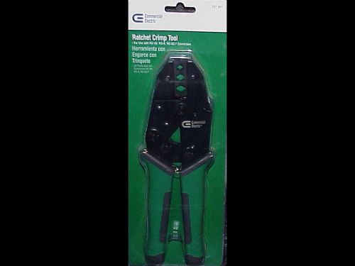 LAST ONE! NEW Commercial Electric Ratchet Crimp Tool 537 981 RG-59 RG-6 RG-6Q F