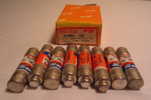 Box Of 8 Ferraz Shawmut Amp-Trap 2000 ATQR1-1/4 1-1/4A 600VAC Fuses