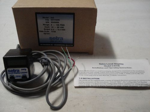 SETRA 3301V3GRC MODEL:LD330V PRESSURE TRANSDUCER DIGITAL DISPLAY SENSOR