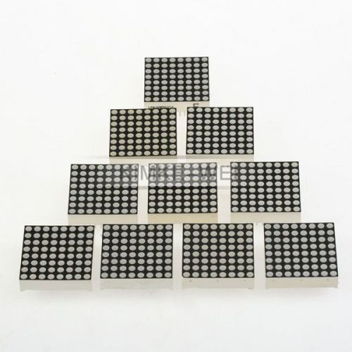 10pcs 8x8 red 64 led dot matrix displays 3mm 32x32x7mm for sale