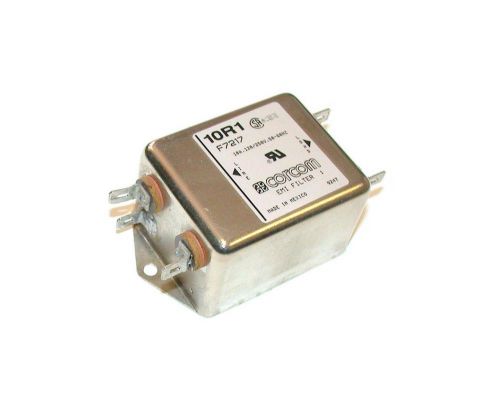 New single phase corcom emi power line filter 10 amp 120/250 vac 10r1 (2 avail) for sale