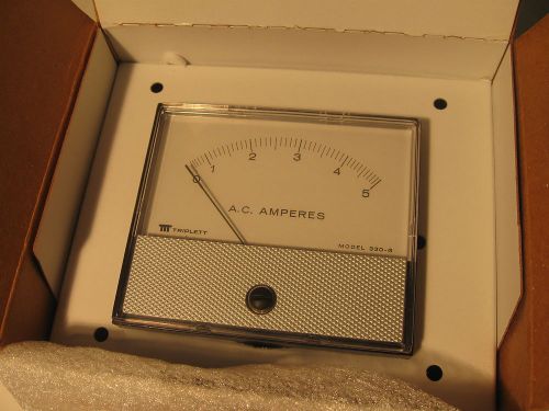 Triplett Panel Meter 330 G 0-5 AC A 153-13 3.5&#034; x 3&#034;