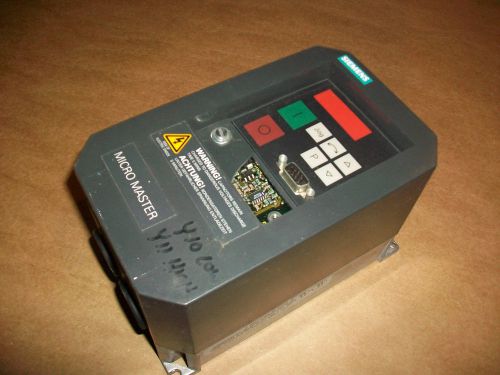 Siemens micromaster vfd   6se3111-5ba40      230v single input    0.33 hp for sale