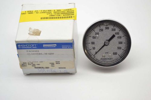 NEW ASHCROFT 25-1009-SWL-2B-600 0-600PSI 1/4IN PRESSURE GAUGE B396792