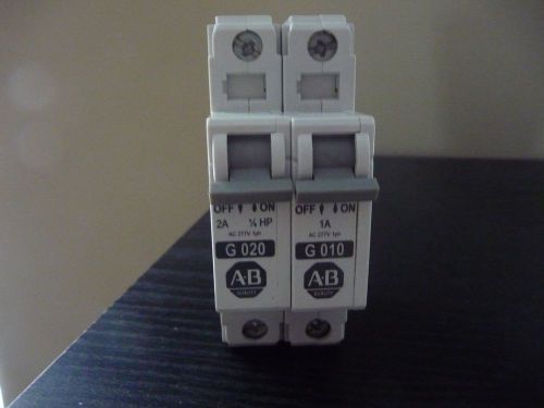 ALLEN BRADLEY 1492-CB1-G010 &amp; G020 CIRCUIT BREAKERS-LOT OF 2-NEW