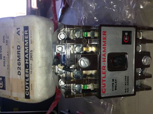 Cutler-Hammer D26MRD21A1 Type &#034;M&#034; Relay New!!