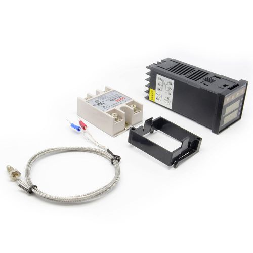 3 in 1 rex-c100 temperature controller +max.40a ssr +k thermocouple probe cable for sale