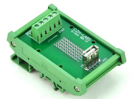 Din rail mount usb type a female vertical jack module board. for sale