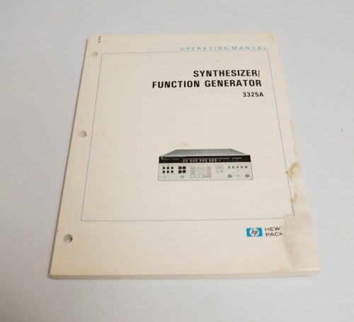 AGILENT HP 3325A OPERATING MANUAL