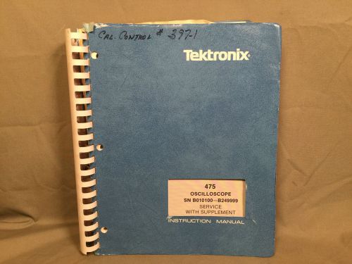 ORIGINAL TEKTRONIX 475 OSCILLOSCOPE MANUAL