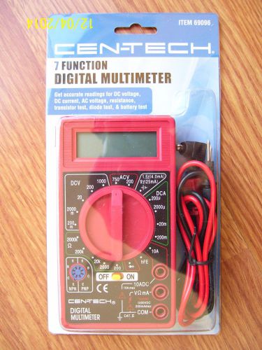 BRAND NEW FACTORY SEALED CEN-TECH 7 FUNCTION DIGITAL MULTIMETER ITEM 69096