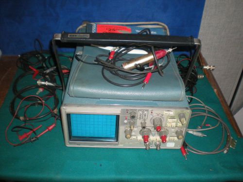Vintage 1975 TEKTRONIX 434 OSCILLOSCOPE Manual Wires Leads POWERS UP works