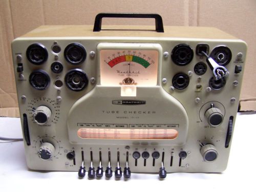 Heathkit IT-17 tube checker tester  good cosmetics  powers up