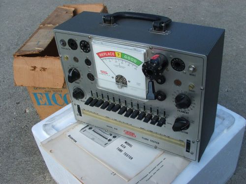 EICO 628 Vacuum Tube Tester in Box with Manual VERY NICE Vintage NR