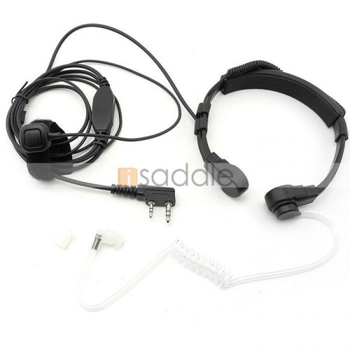 Throat Mic Air Tube Earpiece Headset For Kenwood Baofeng UV-5R...