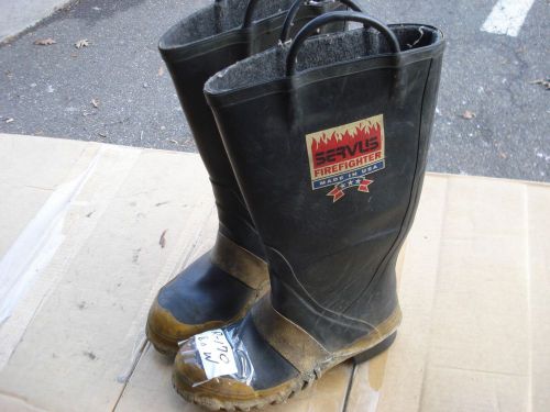 SERVUS  Firefighter Turn Out Gear Rubber Boots Steel Toe 8.0 W......R-170