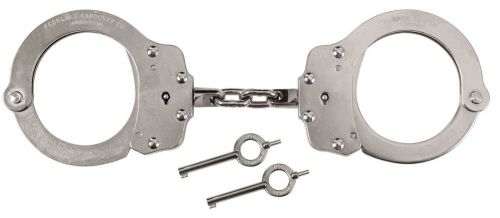 PEERLESS LINKED Double Lock Carbon Steel Law Enforcement Handcuffs 20088