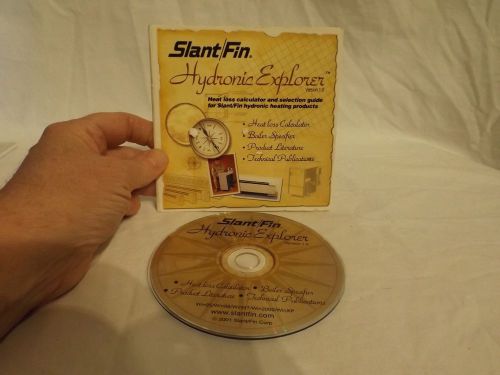 Slant Fin Hydronic Boiler Explorer CD Rom Heat Loss Calculator Tech Publications