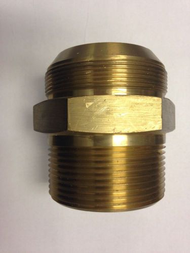 BRASS ADAPTER 2&#034; MALE PIPE X 2&#034; MALE JIC