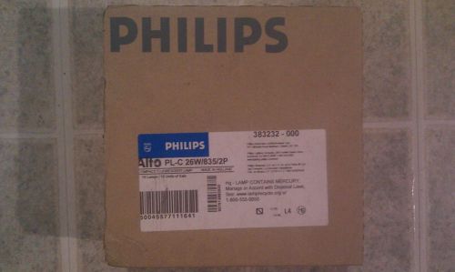 10 PHILIPS ALTO PL-C 26W/835/2P 383232 COMPACT FLUORESCENT 2 PIN G24d-3 3500k