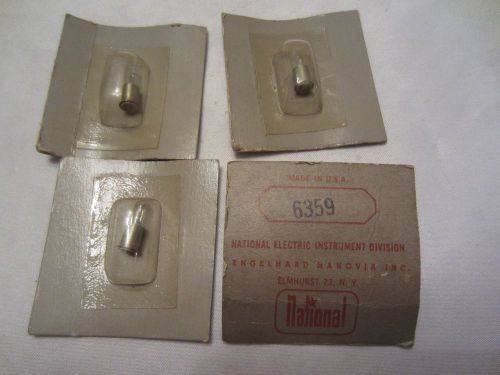 Lot National Electric Instrument 6359 Midget Flange Miniature Light Bulbs Lamps