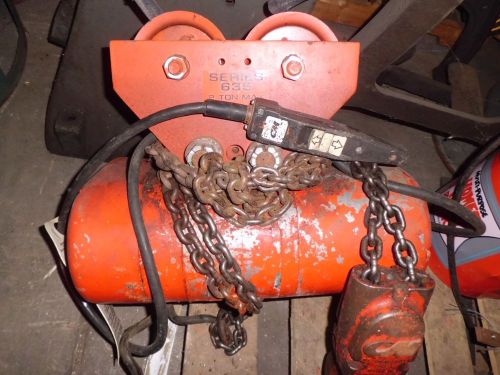 CM Lodestar R 2 Ton Electric Chain Hoist 3PH 635 Trolley