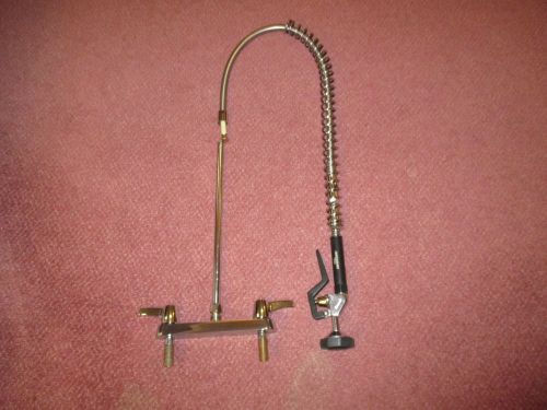 Delta 55C1213 Commercial deckmount pre-rinse faucet 8in. center s/steel hose