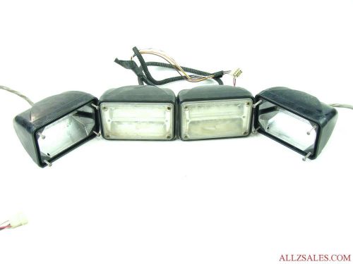 2 Pairs (4) of Whelen Strobe Lights, 2 LED w/ Clear Lens, 2 Halogen Missing Lens