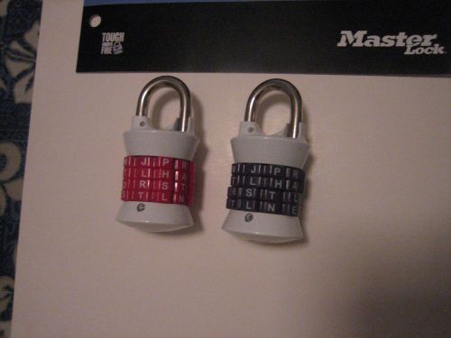 Master Lock Resettable Round word Combination Padlock - 1535D Assorted Colors
