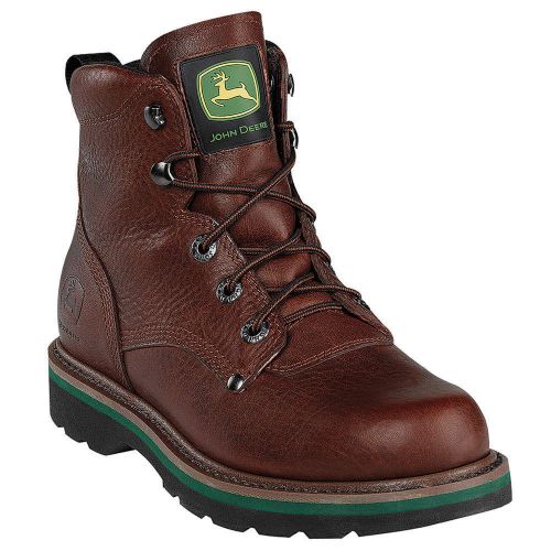 Work Boots, Pln, Mens, 9-1/2W, Brown, 1PR JD6193 9.5 WIDE