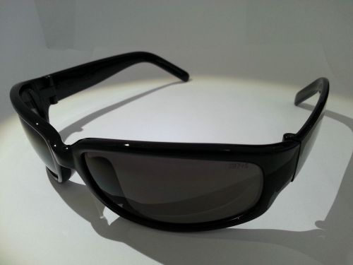 1 PAIR OF ANSI Z87 + 2003 HIGH IMPACT APPROVED SAFETY GLASSES T9300BK SMOKE LENS