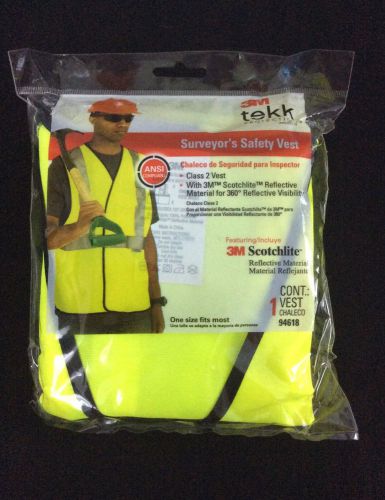 3m surveyor&#039;s safety vest reflective ansi tekk protection #94618 osfm, new (3m1) for sale