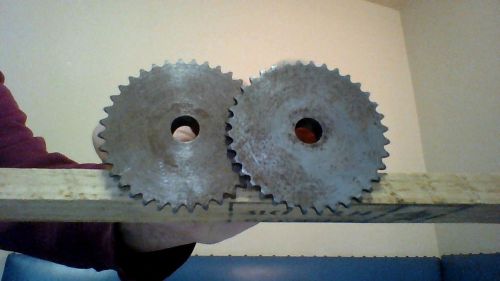 2 vintage 3&#034; industrial chain sprockets * 36 tooth * 1/2&#034; bore * gear sprocket for sale