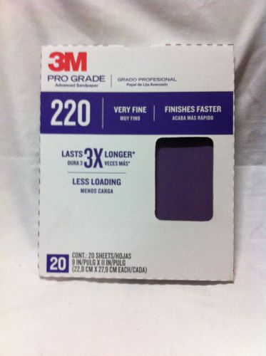 20 SHEETS 3M PRO GRADE ADVANCED SANDPAPER 220