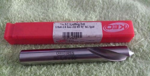 KEO NC Spotting Drill , #32580,  RH HSS 90° -NEW