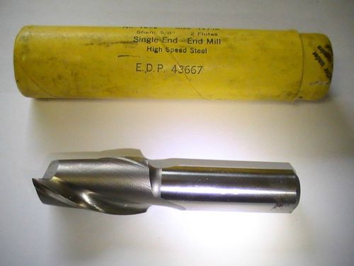 Morse End Mill, 13/16, Shank 5/8&#034;, 2 Flutes