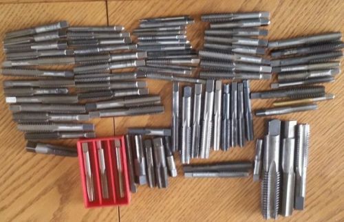 HUGE Mixed Lot of 75+ Hand &amp; Machine Taps NF-NC, HSS, MM &amp; SAE, USA 5mm - 7/8&#034;