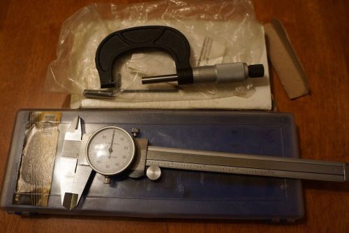 6&#034; Enkay Dial Caliper and 1-2&#034; Micrometer