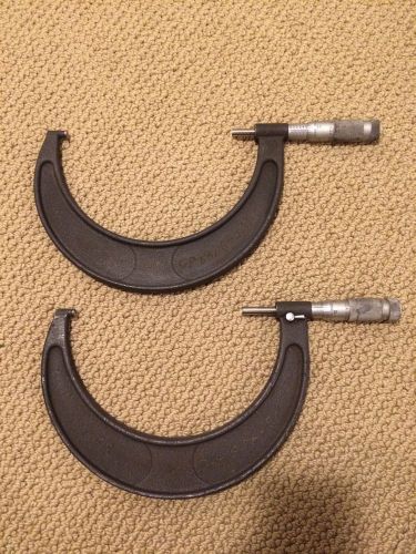 5-6&#034; Brown And Sharpe Micrometers