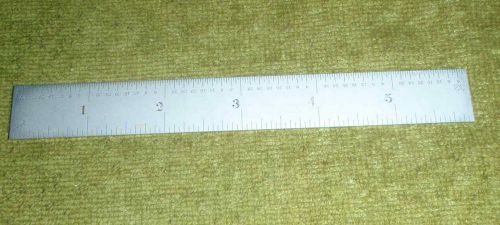 Starrett 6&#034; satin rule scale # C607R  1/16ths/ 1/32nds. 100ths /1/64ths