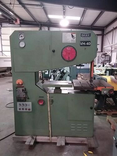 Dake johnson vertical metal cutting bandsaw hydraulic table feed 40&#034; throat for sale