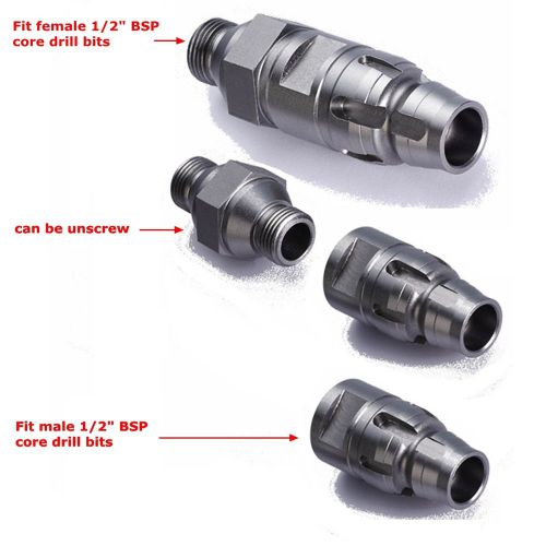 Hilti adapter core drill DD110-W DD120 DD130 DD150-U DD-BI+to (fe)male 1/2BSP