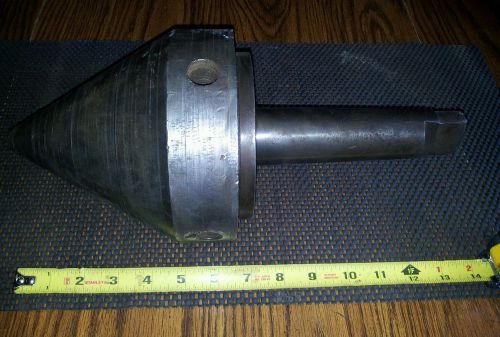 LARGE 6&#034; Wide Bullnose LIVE CENTER LATHE OLD WORKS #5 Morse Taper