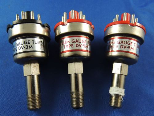 Lot 3 TELEDYNE HASTINGS (2) DV-5M (1) DV-3M VACUUM GAUGE TUBES