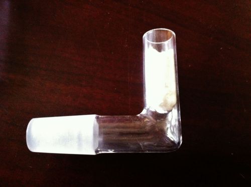 Quartz tube  elbow ~new~ 3/4&#034;id, 3&#034;h, 3.5&#034;l oal w/1.5&#034; taper for sale